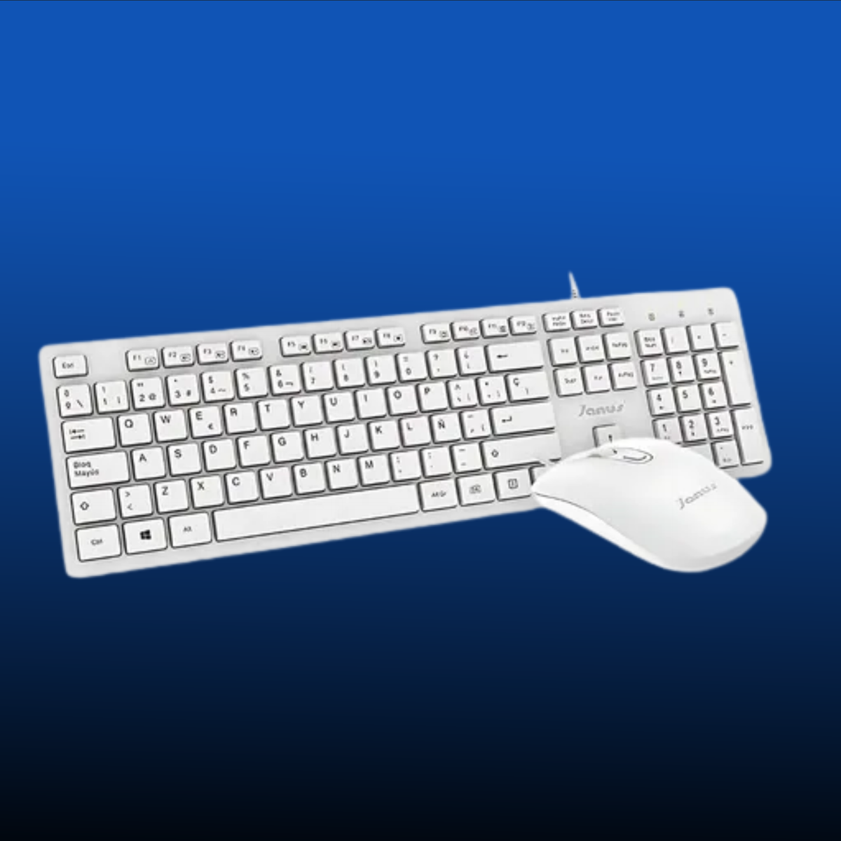 COMBO TECLADO MOUSE BLANCO